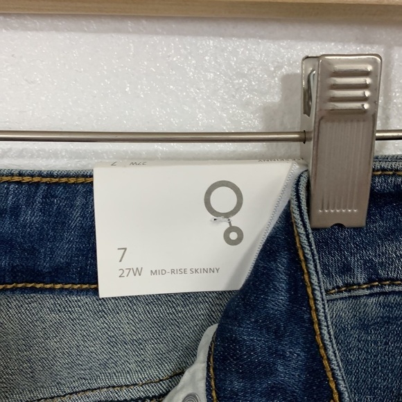 Insane Gene Dark Wash Distressed Mid-Rise Skinny Jeans Size 7 NWT - Picture 7 of 8